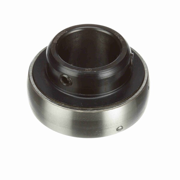 Mounted Insert Only Ball Bearing - 52100 Bearing Steel, Black Oxided Inner - Setscrew Lock